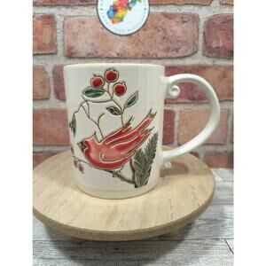 Spectrum Designz Crimson Crest Berry 16oz Ceramic Coffee Mug Red Cardinal1 NWT